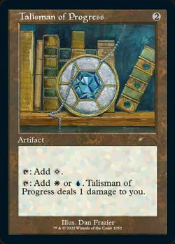 NM-Mint, English MTG Foil Talisman of Progress - Retro Frame - Foil Etched Secre - Image 1