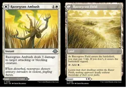 NM-Mint, English MTG Foil Razorgrass Ambush // Razorgrass Field - Foil Modern Ho - Image 1