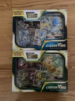 POKEMON TCG GLACEON & LEAFEON V STAR Special Collection Boxes - New/Sealed - Image 1