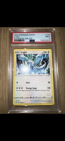 Pokemon PSA 9 Mint Darkness Ablaze Rare Lugia 140/189 - Image 1