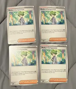 4X PLAYSET: Wally’s Compassion 132/132 Pokemon Mega Evolution - Image 1