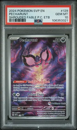 2024 POKEMON SVP EN-SV BLACK STAR PROMO #129 PECHARUNT PSA 10 - Image 1