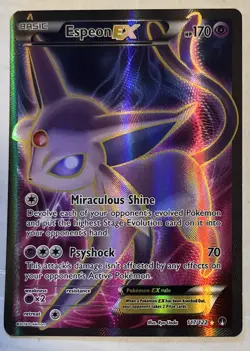 Espeon EX 117/122 XY Breakpoint Full Art Holo MP Pokemon Card - Image 1