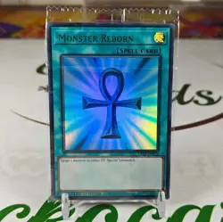 Monster Reborn LART-EN074 Ultra Rare Sealed Yugioh Card Near Mint - Image 1