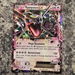 Rayquaza EX XY69 - Full Art Ultra Rare Promo - Black Star Pokemon Card - LP/NM - Image 1