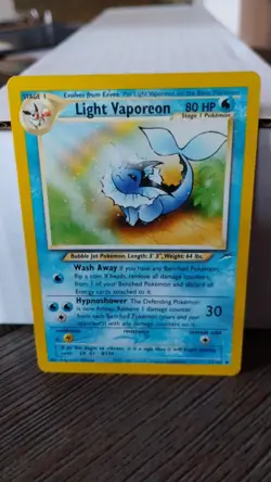 LIGHT VAPOREON Neo Destiny POKEMON Non-Holo 2000 Trading Card 52/105 TCG - Image 1
