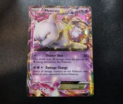 Mewtwo EX XY107 Holo Black Star Promo Pokemon Card MP - Image 1