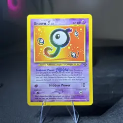 Unown [J] 38/53 WOTC Promo Card Regular, Pokemon TCG Vintage 2001, LP - Image 1