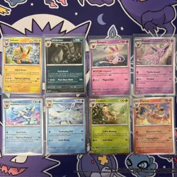 Pokemon TCG Prismatic Evolutions Costco Mini Tin Cosmos Promo Cards Set Of 8 NM - Image 1