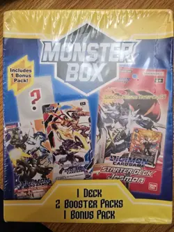 Digimon Card Game Monster Box Starter Deck & 2 Booster Packs 1 Bonus Pack (CB) - Image 2
