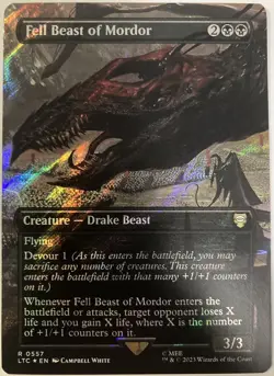 Fell Beast of Mordor Borderless Surge 557 FOIL LOTR Tales of Middle Earth NM - Image 1