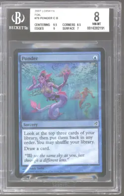 Magic MTG Lorwyn FOIL Ponder BGS 8 (9.5, 8.5, 9, 7) NEAR MINT NM - Image 1