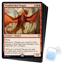 WRATHFUL RED DRAGON X4 Commander Legends: Battle For Baldur's Gate Magic MTG - Image 1