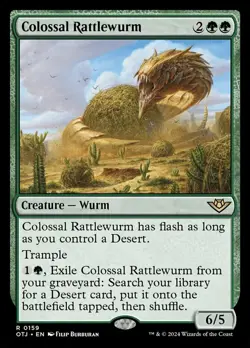 x1 Colossal Rattlewurm - Foil R MTG Outlaws of Thunder Junction M/NM, English - Image 1