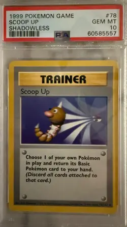 1999 Pokemon Game Scoop Up Shadowless Gem Mint 10 - Image 1