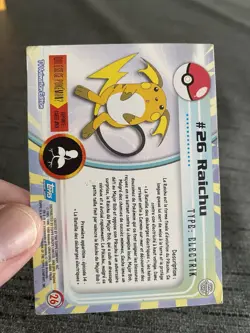 Pokemon TOPPS #26 Raichu Francais Occasion - Image 3