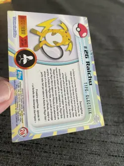 Pokemon TOPPS #26 Raichu Francais Occasion - Image 5