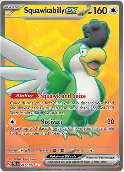 Pokemon Paldea Evolved Squawkabilly EX 247/193 Ultra Rare Full Art MINT - Image 1