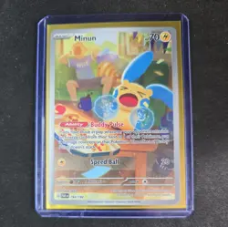 Pokemon TCG Minun 194/182 Paradox Rift Holo Illustration Rare Pack Fresh - Image 1