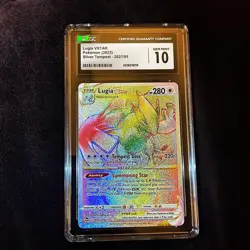 RAINBOW Lugia VStar 202/195 Silver Tempest Pokemon CGC GEM MINT 10 - Image 1