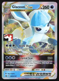 Glaceon Vstar - SWSH197 - Play! Prize Pack Series 2 - Stamped Promo - Pokemon - Image 1