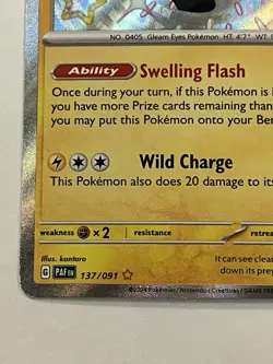 Luxray 137/091 Holo PAF Shiny Rare Pokemon TCG NM/M Scarlet & Violet - Image 2
