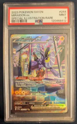 Pokemon TCG Miraidon EX 244/198 Holo Special Illustration Rare S&V PSA 9 MINT - Image 1