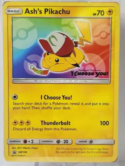 *SEALED* Pokemon Ash's Pikachu SM108 Sun & Moon Black Star Promo: I Choose You - Image 2