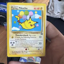 NM - Flying Pikachu #25 - 2001 Pokemon WoTC Black Star Promo - Image 3