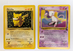 2 Black Star Promo Pokemon 1999 IVY Pikachu #1 and Mew #8 League Exclusives NM - Image 1