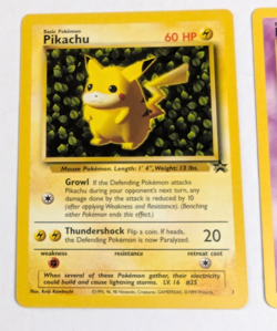 2 Black Star Promo Pokemon 1999 IVY Pikachu #1 and Mew #8 League Exclusives NM - Image 2