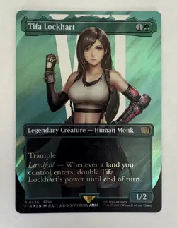 Tifa Lockhart Borderless Surge Foil Card Magic: the Gathering Final Fantasy MTG - Image 1