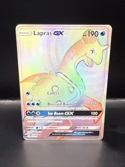 Pokemon TCG Lapras GX Holo Secret Rare Card Sun & Moon Base Set 151/149 - Image 1