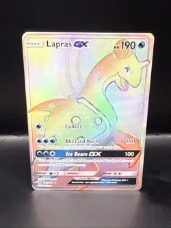Pokemon TCG Lapras GX Holo Secret Rare Card Sun & Moon Base Set 151/149 - Image 2