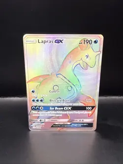 Pokemon TCG Lapras GX Holo Secret Rare Card Sun & Moon Base Set 151/149 - Image 3