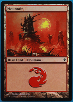 Mountain (172) FOIL New Phyrexia NM Basic Land MAGIC CARD (ID# 495867) ABUGames - Image 1