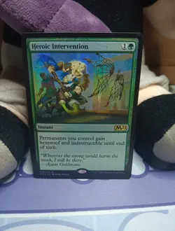 MTG 2021 Core Set Foil Heroic Intervention Card - Image 1