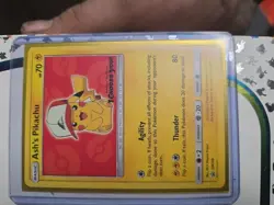 Pokemon Pikachu TCG Ash's Pikachu SM110 Promo Card Sun & Moon Rare - Image 2