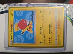 Pokemon Pikachu TCG Ash's Pikachu SM110 Promo Card Sun & Moon Rare - Image 3