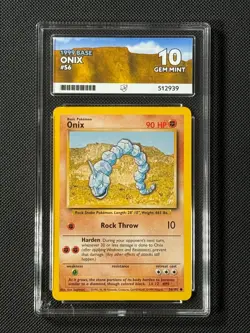 ACE 10 Onix 056/102 Regular Pokemon Card Base Set WOTC Common GEM MINT - Image 1