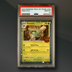 Sinistcha - PSA 10 - Trick or Trade Twilight Masquerade Cosmos Holo Pokemon Card - Image 1