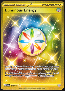 Luminous Energy 226/167 Twilight Masquerade Gold Holo Pokemon Card TCG 2024 NM - Image 1