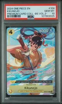 KIKUNOJO Premium Card Collection Best Vol. 2 OP06-104 One Piece PSA 10 - Image 1