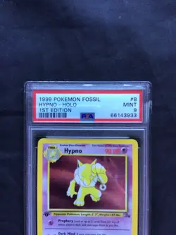 Pokemon Cards: Fossil 1st Edition Rare Holo: Hypno 8/62 PSA 9 - Image 3