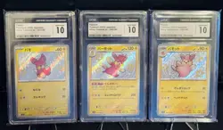 Pawmo Pawmot Pawmi Shiny Treasures Ex Set CGC Gem MINT 10 Japanese 3 Card Set - Image 1