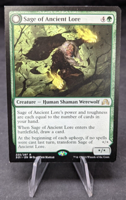 Sage of Ancient Lore - MTG - Eldritch Moon - Misprint Miscut Squared - Image 1