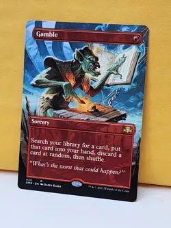 1x BORDERLESS ALT ART Gamble, NM, DMR, Magic: the Gathering, MtG - Image 2