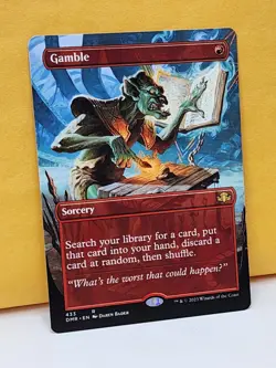 1x BORDERLESS ALT ART Gamble, NM, DMR, Magic: the Gathering, MtG - Image 3