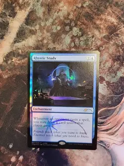 MTG FOIL Rhystic Study Judge Promo NM - Image 1