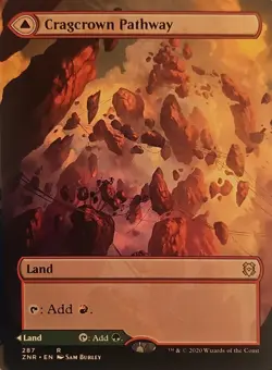 Zendikar Rising Cragcrown Pathway // Timbercrown Pathway Foil - Image 2